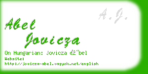 abel jovicza business card